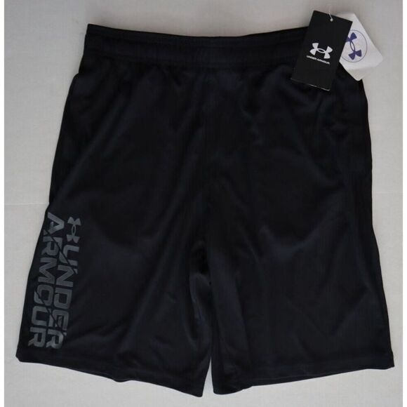 Under Armour 1361818-002 Boy's Sz L Black/Gray UA Prototype 2.0 Wordmark Shorts - Picture 1 of 9